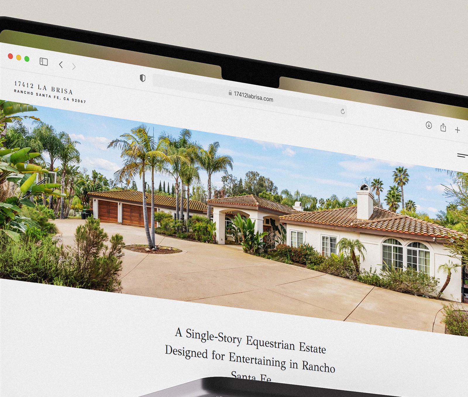 Above Modern Property Website — 17412 La Brisa