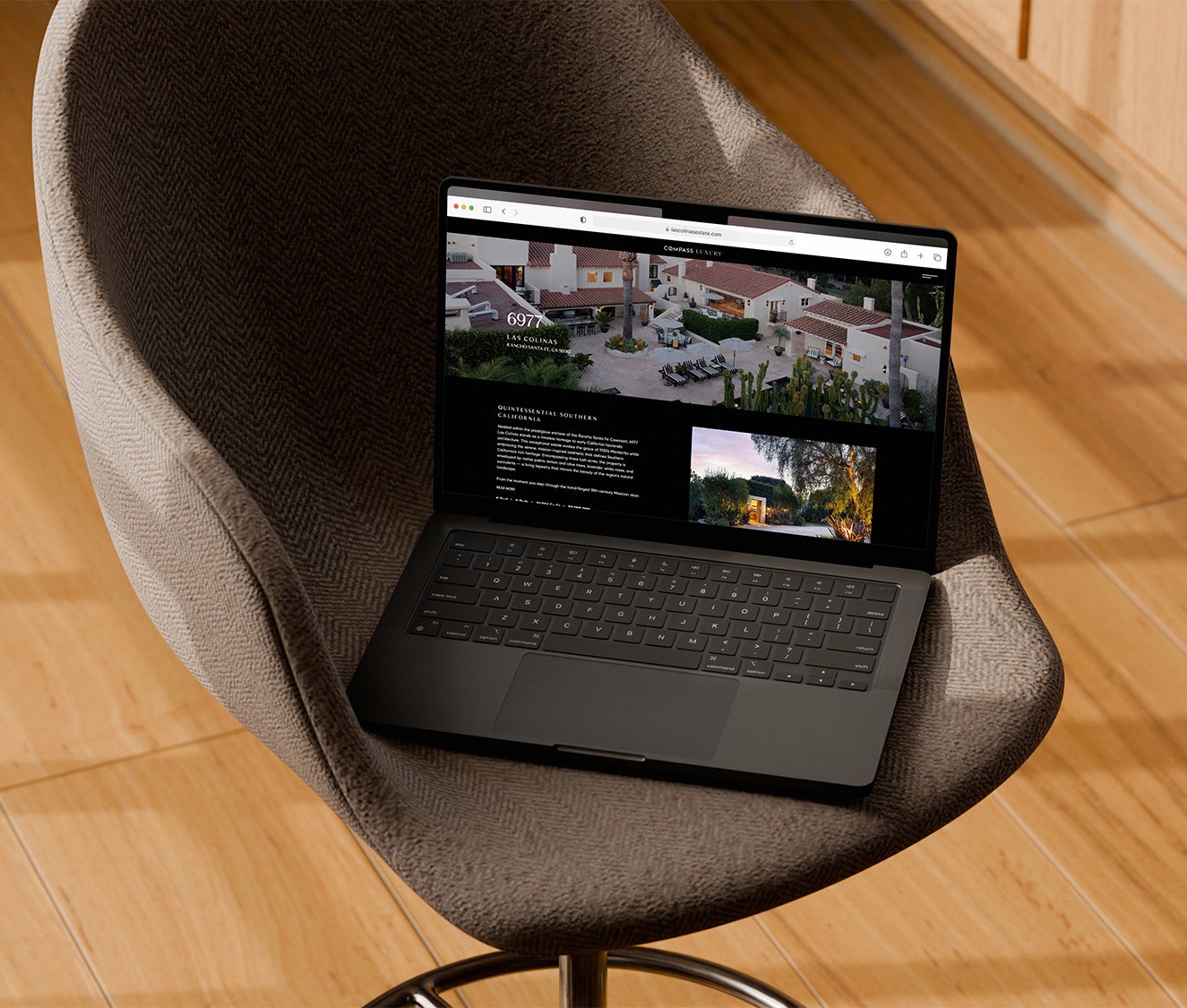 Above Modern Property Website — Las Colinas Estate